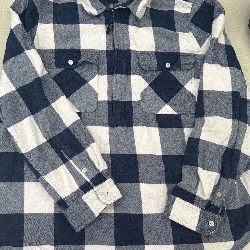 Blue and White Checkered Shirt